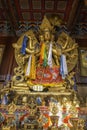 Ã¤Â¼Å Ã¥â¦â¹Ã¥ÂÂ¬ Buddha gold prayer inside, Beautiful decorated Lamesery, Dazhou Hohhot day Royalty Free Stock Photo